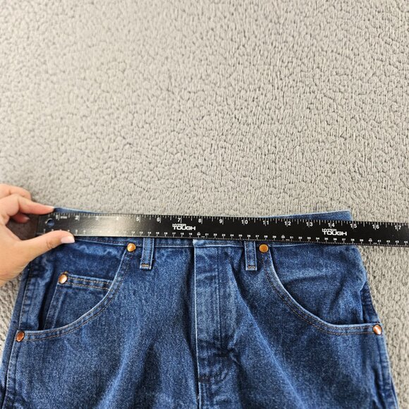 Wrangler Jeans Mens 30x30 Blue Denim Straight Leg High Rise Western Classic - Picture 5 of 15